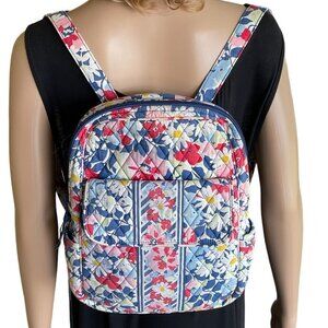 Vera Bradley Quilted Backpack Summer Cottage Retired Print 12 Inch by 10 Inch